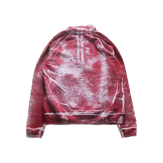 1/1 RED PAINTED PATCH HALF ZIP